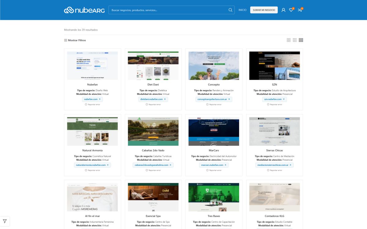Directorio de Webapps NubeARG